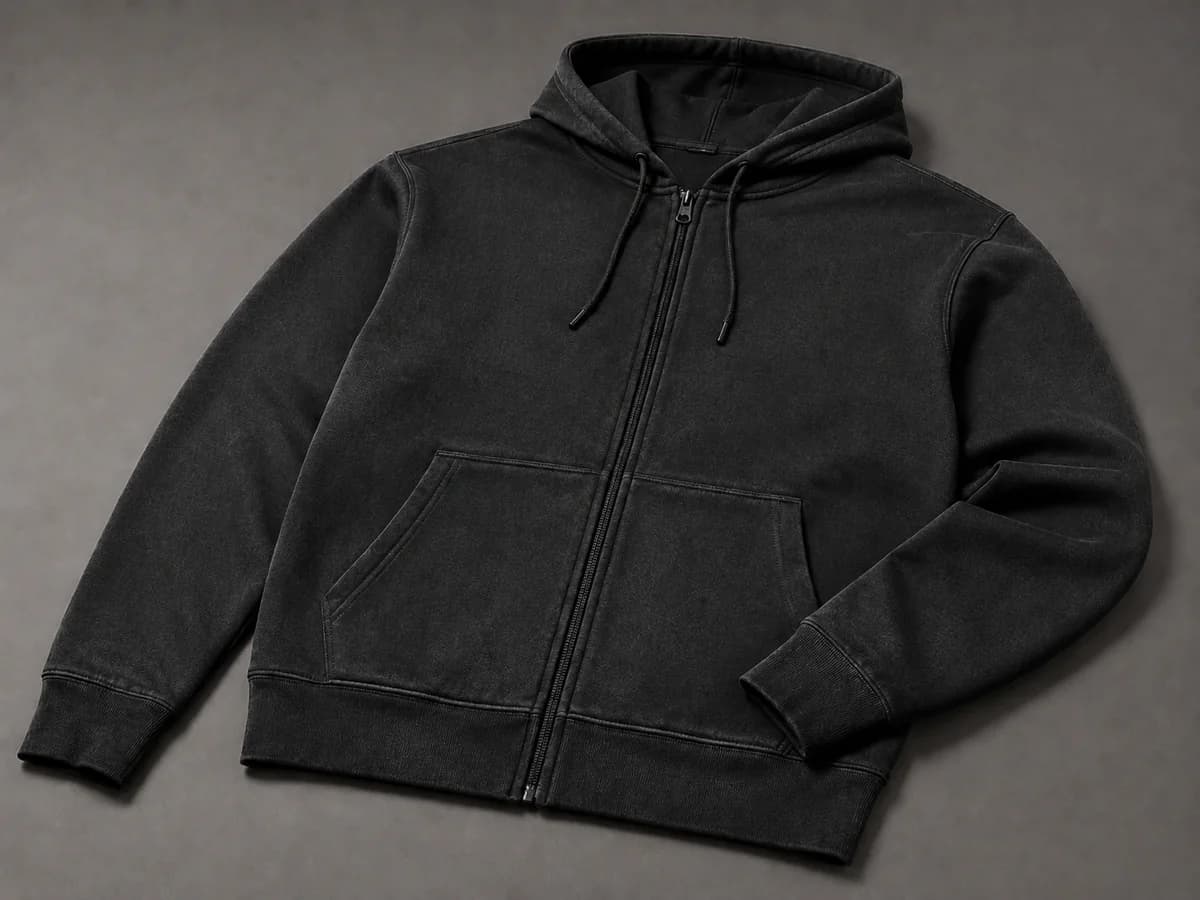 Clean Black Garment → Mineral / Washed Black after wash