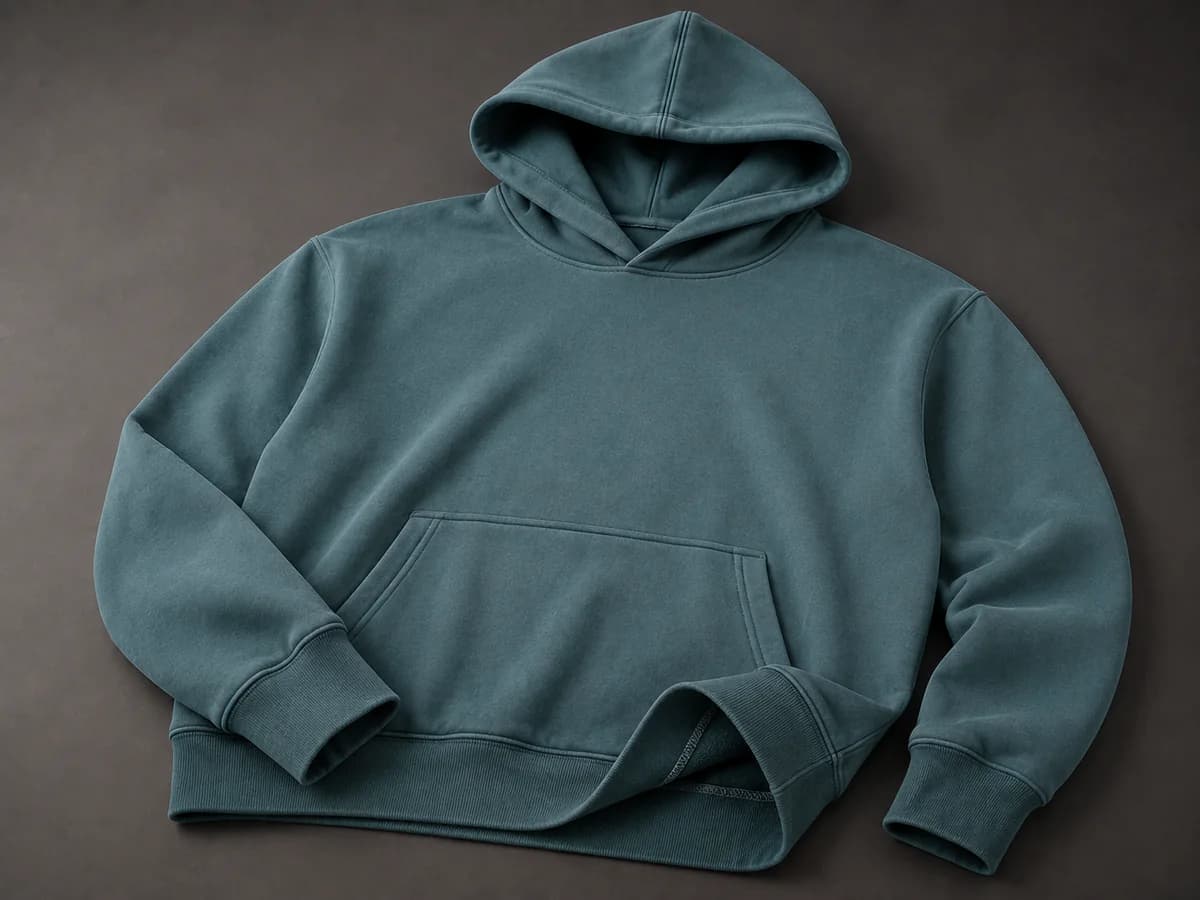 Garment-Dyed Direction hoodie colour and wash effect