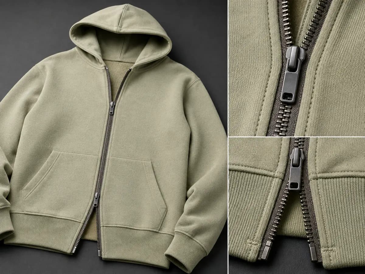 Closures hoodie construction detail