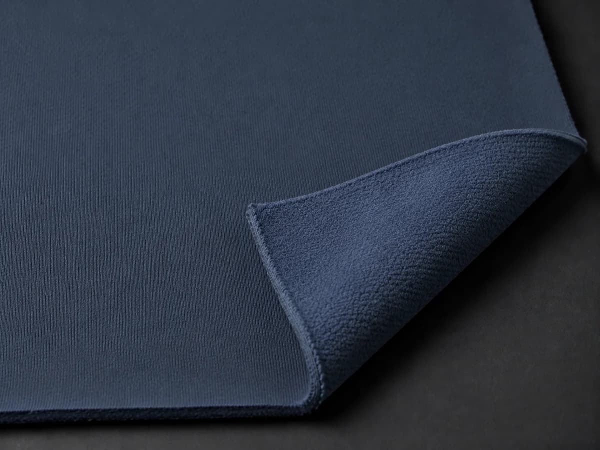 Cotton-Poly / CVC Fleece hoodie fabric close-up