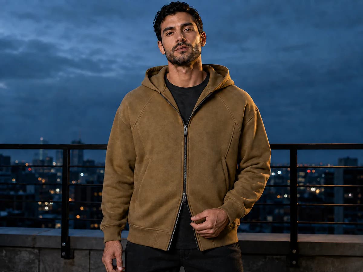 Two-Way Zip / Structured Zip Hoodie hoodie style reference