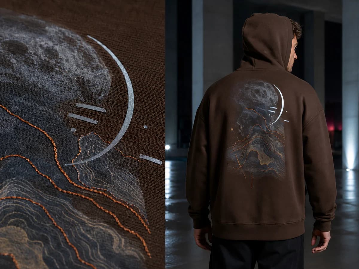 Mixed or Specialist Techniques applied on hoodie