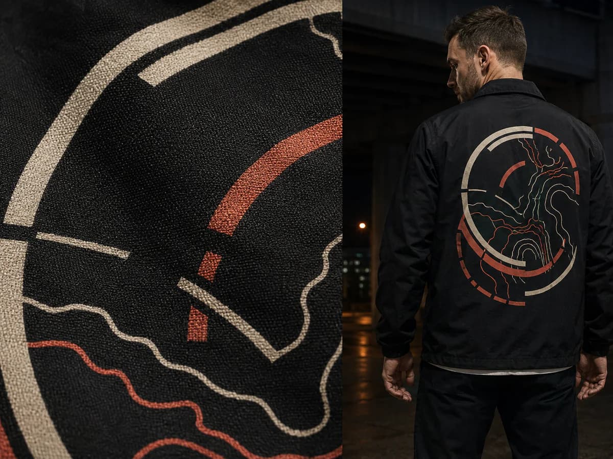 Screen Printing applied to custom outerwear
