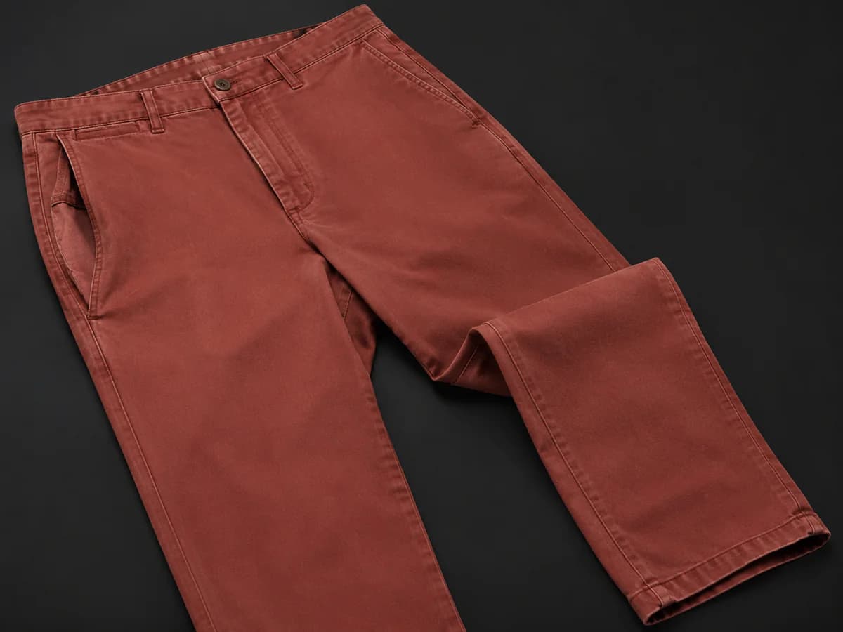 Garment Dye pants color and wash effect
