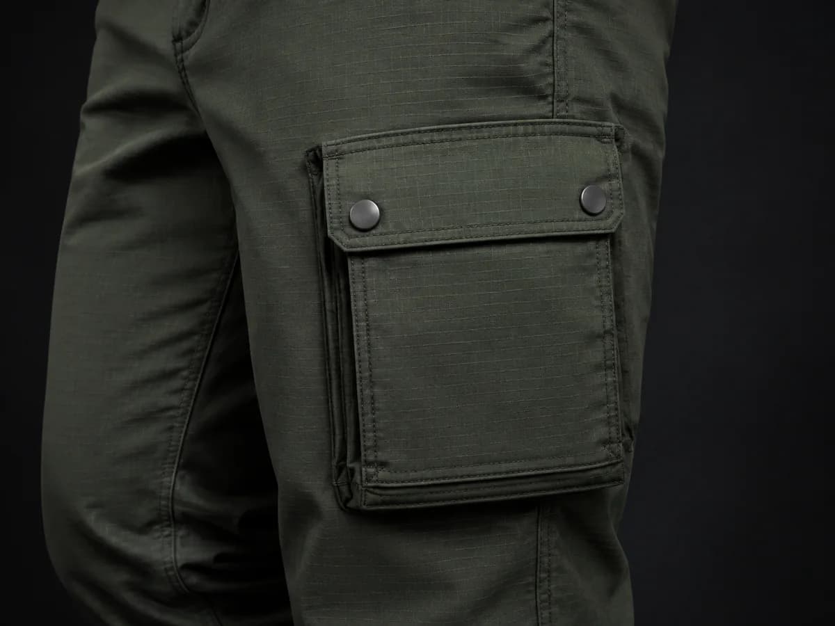 3D Bellows Cargo Pocket pants pocket construction detail