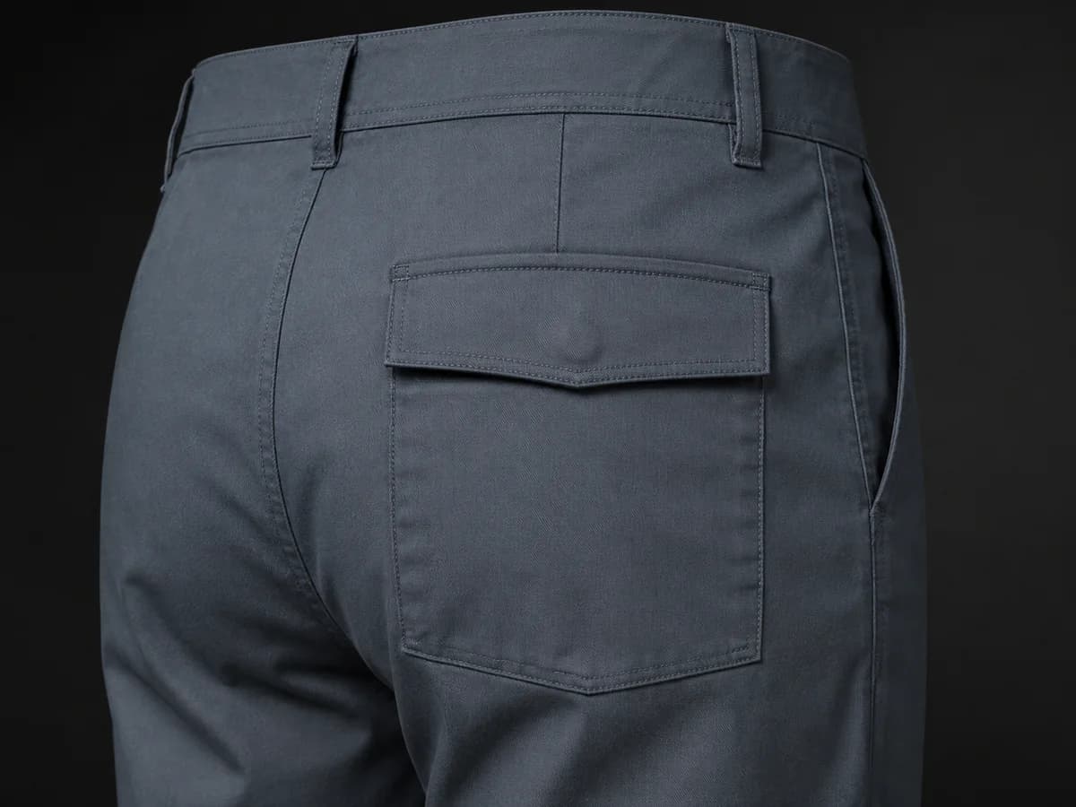Flap Pocket pants pocket construction detail