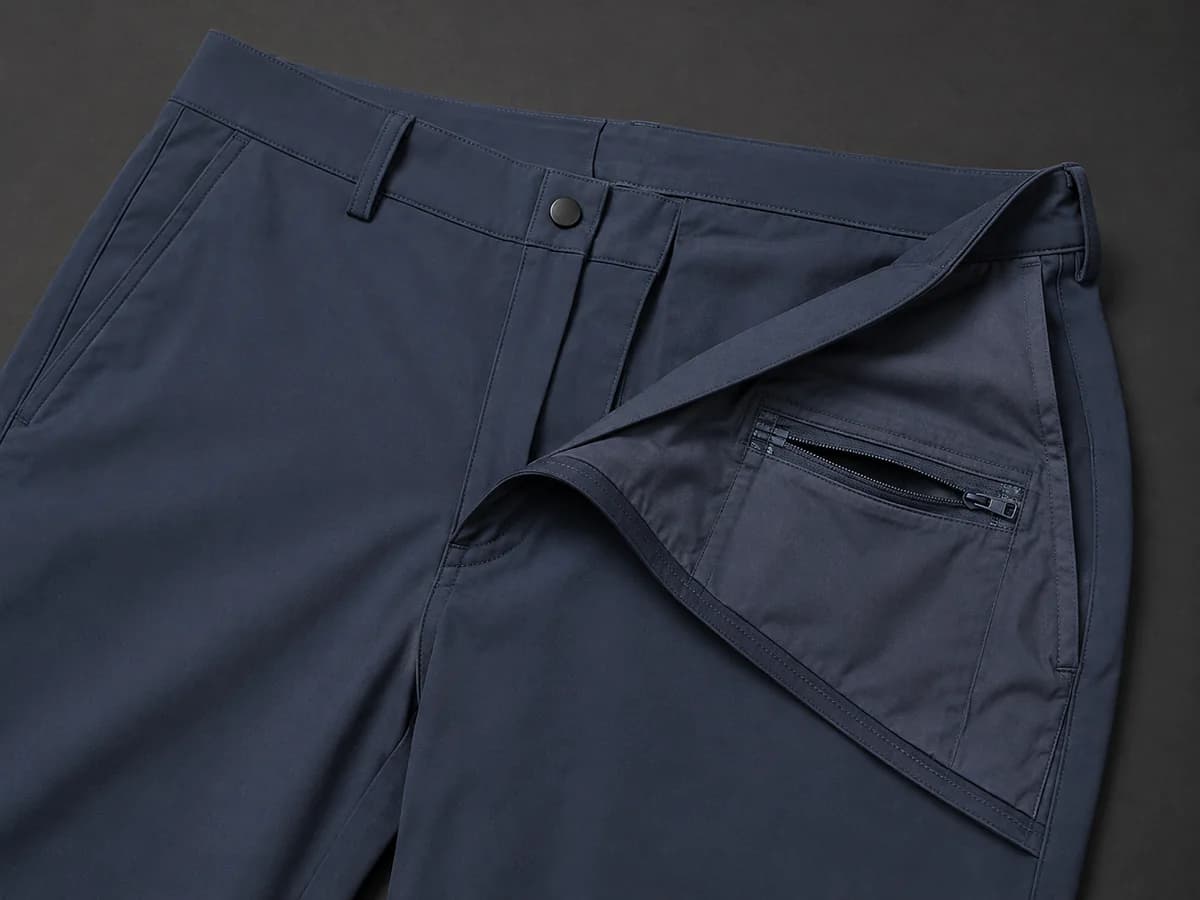 Hidden / Internal Pocket pants pocket construction detail