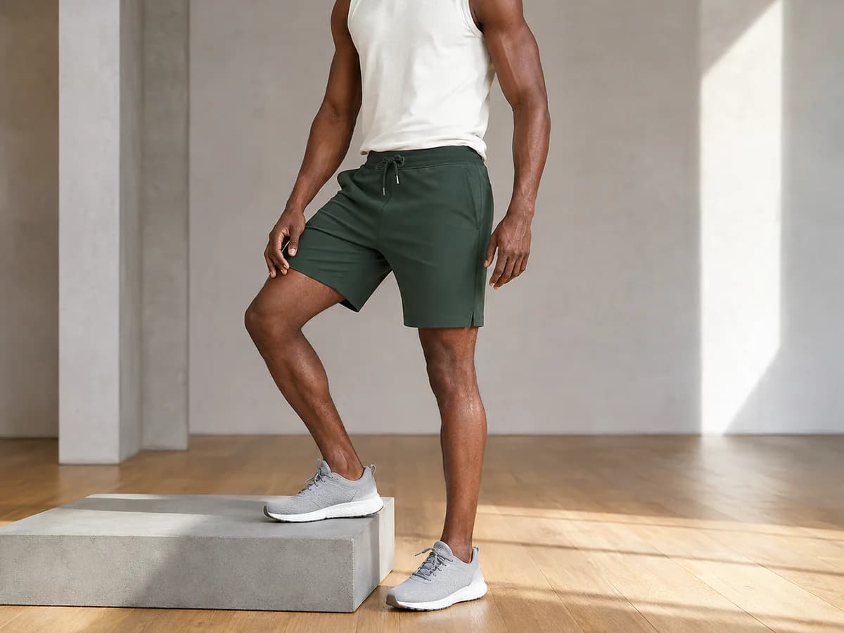 Casual shorts with elastic waist and clean construction