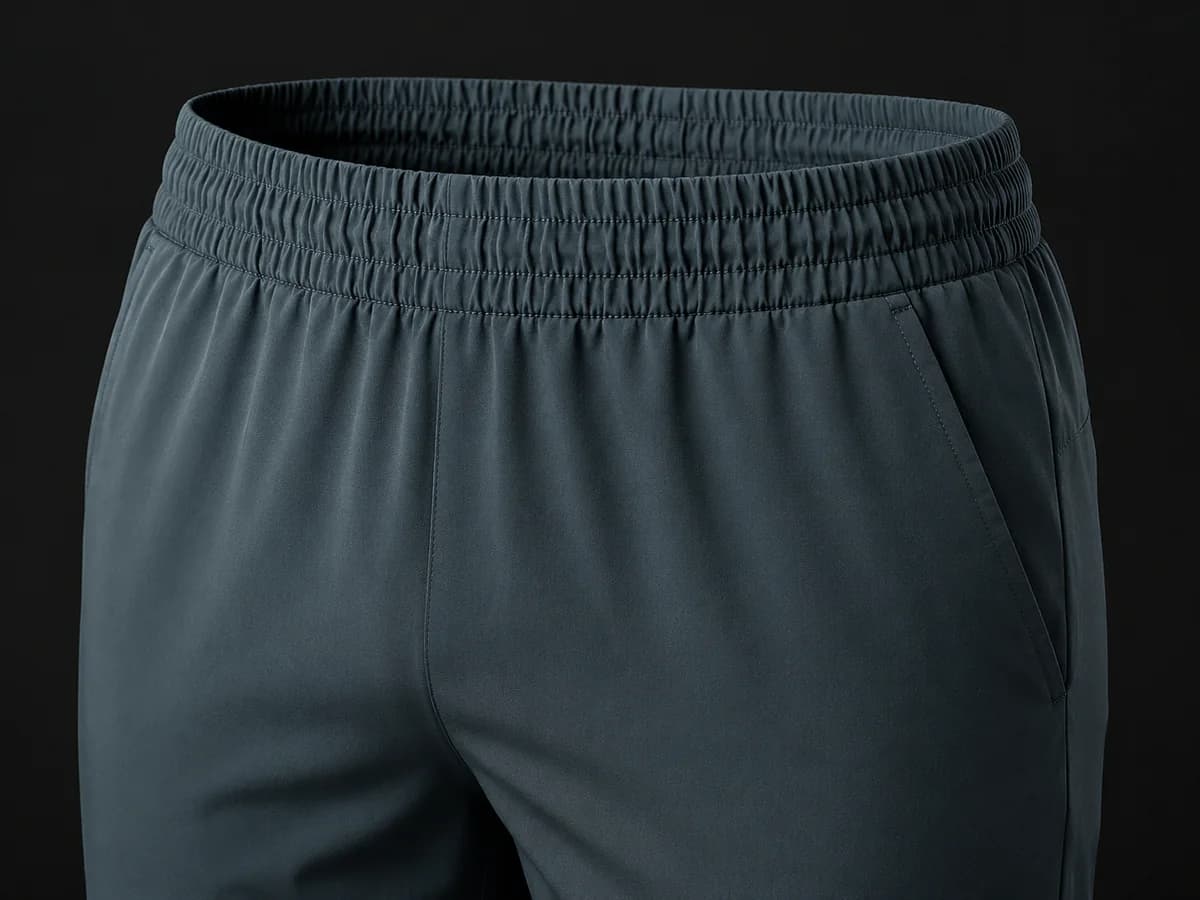 Full Elastic Waistband pants waistband construction detail