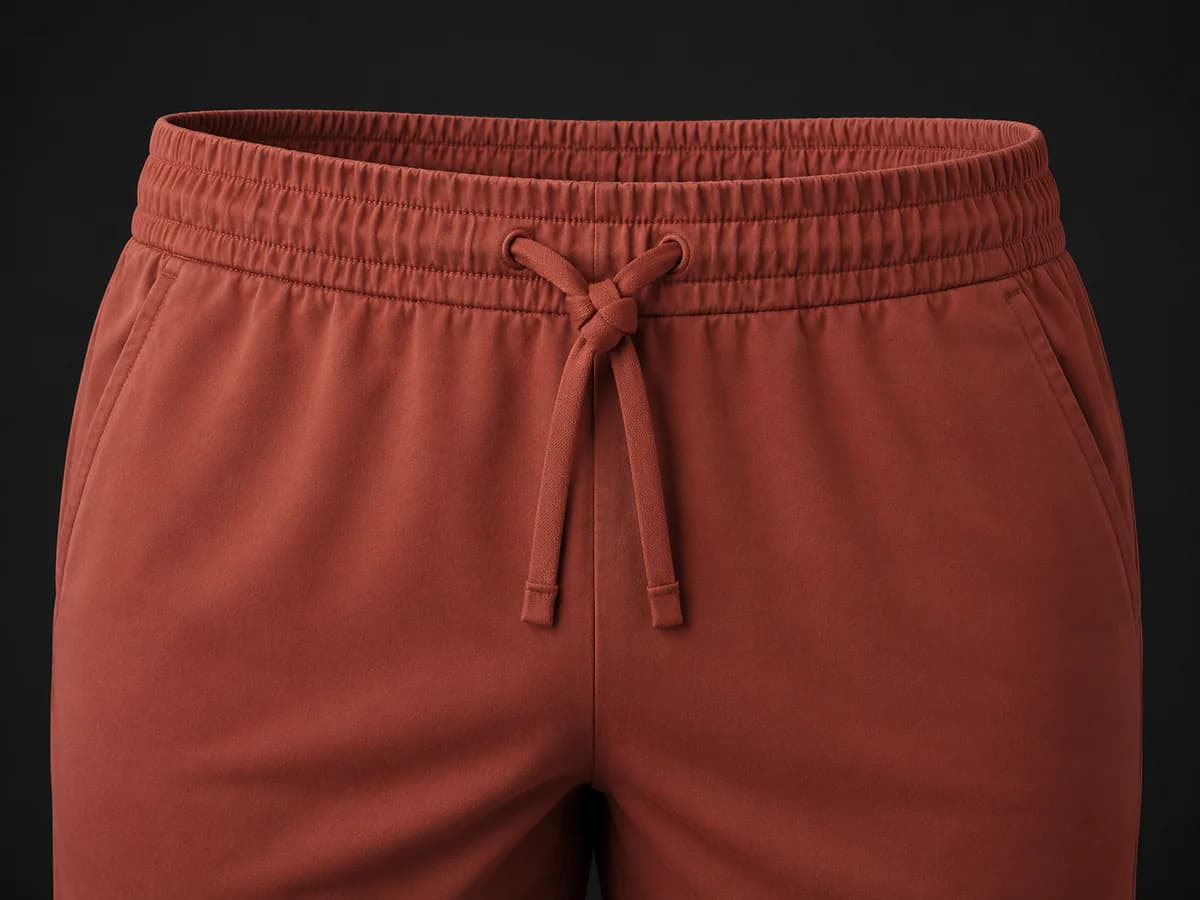 Drawstring Waistband pants waistband construction detail