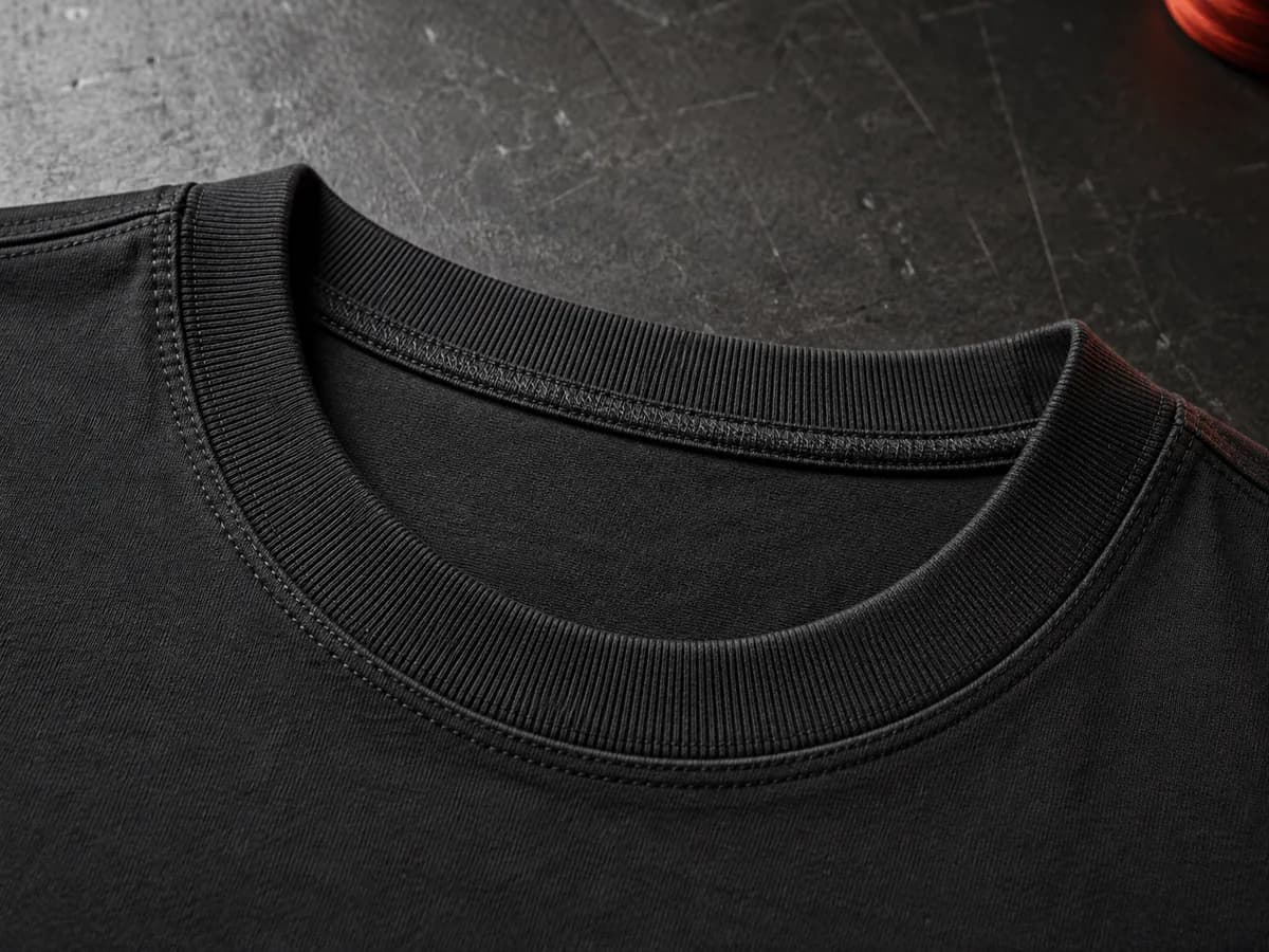 Neck Rib T-shirt construction detail