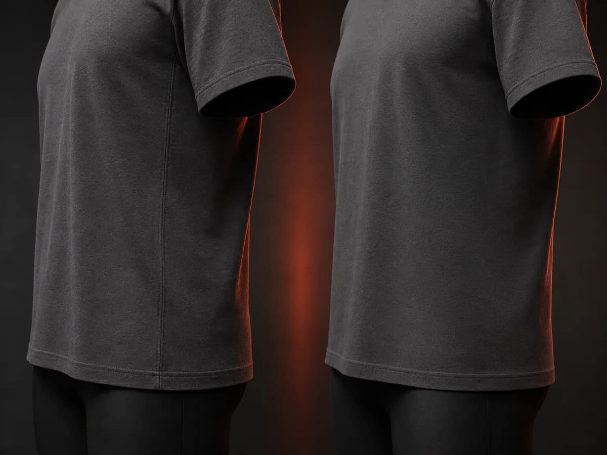 Side-Seam / Tubular Body T-shirt construction detail