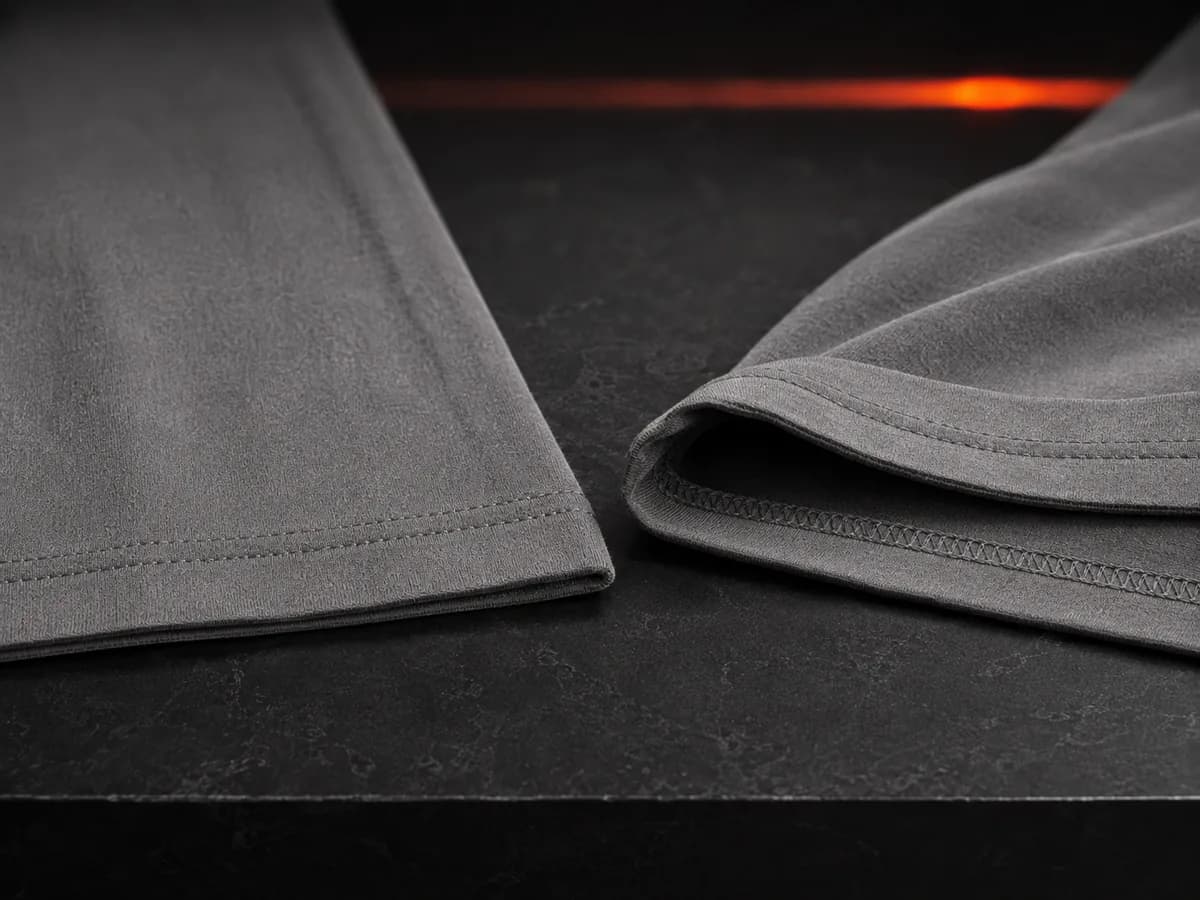 Bottom Hem & Stitching T-shirt construction detail