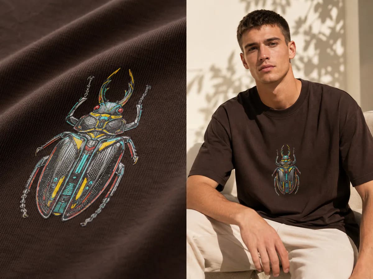 DTF / Heat Transfer applied on a T-shirt