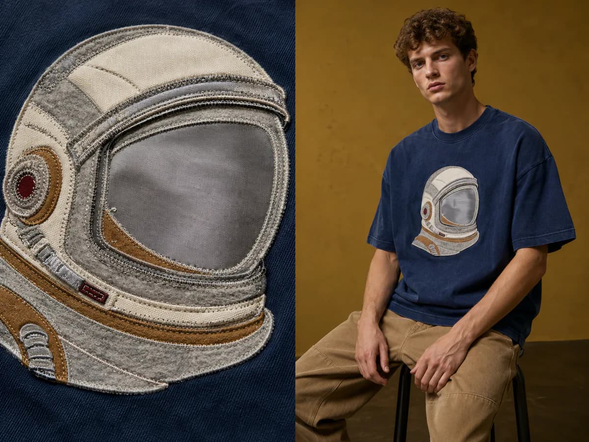 Appliqué / Patches applied on a T-shirt