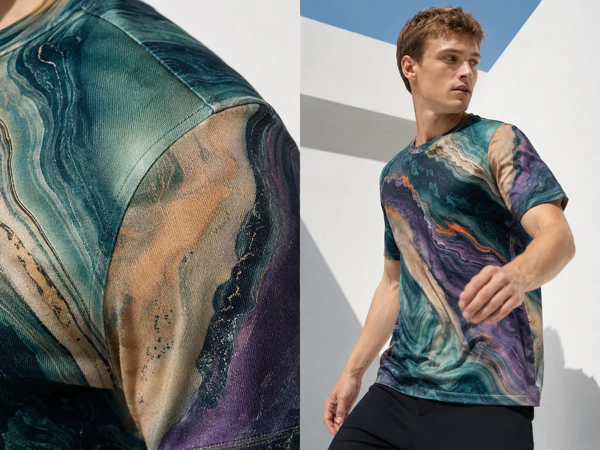 All-Over / Sublimation Printing applied on a T-shirt