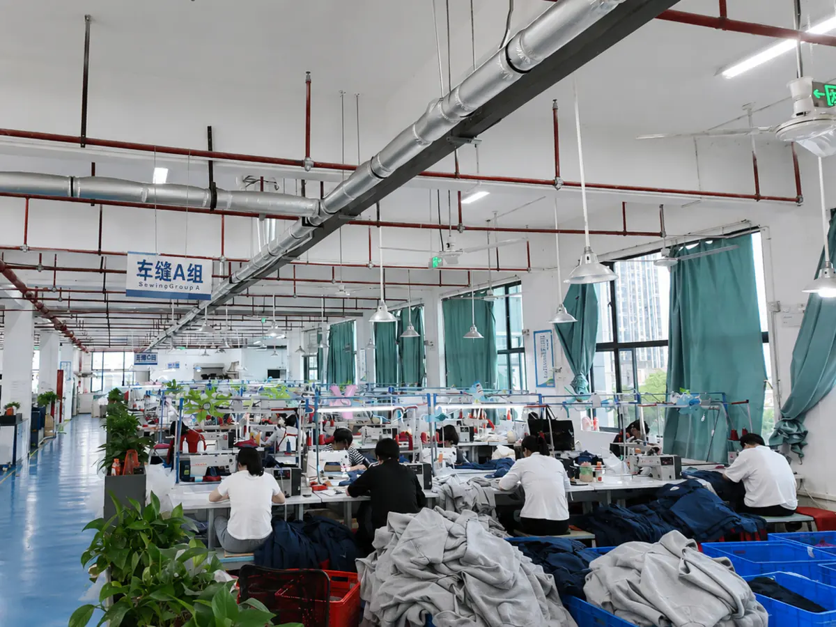 KAOUYOU clothing production sewing line assembling bulk garments