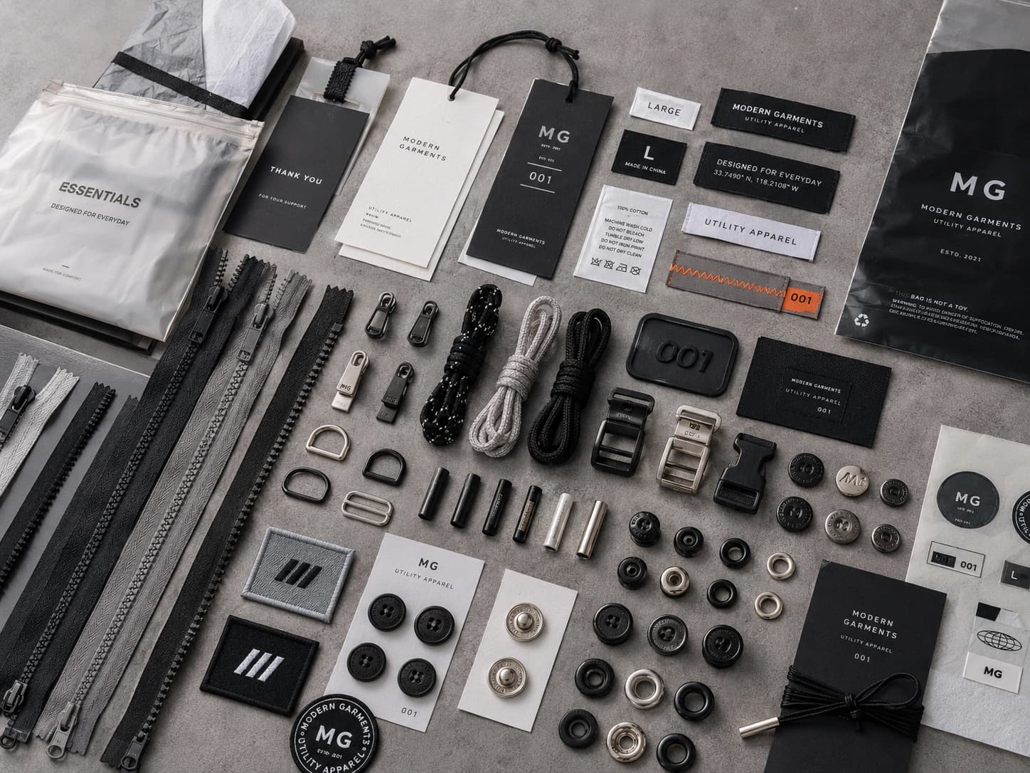 KAOUYOU private-label trims, labels, hangtags and branded packaging for hoodies