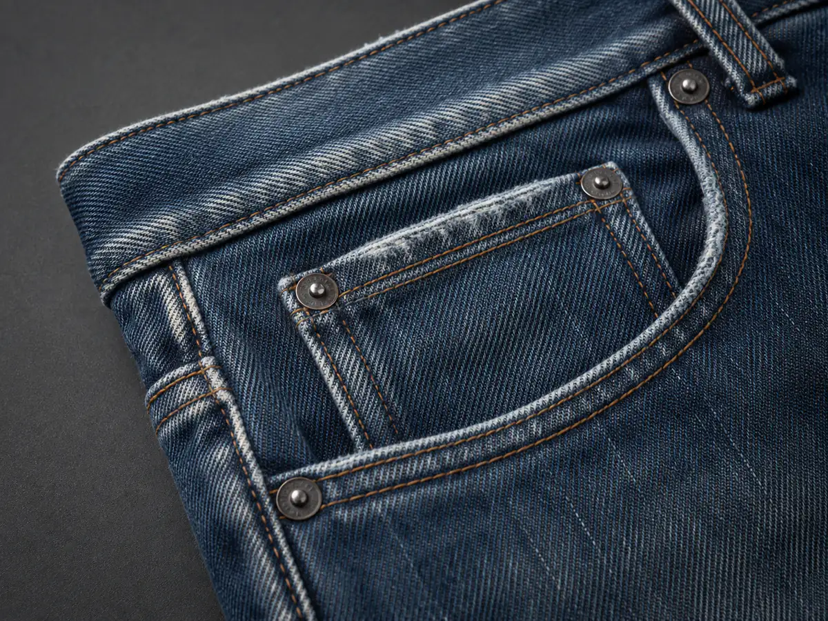 Grinding / Edge Abrasion denim distressing effect