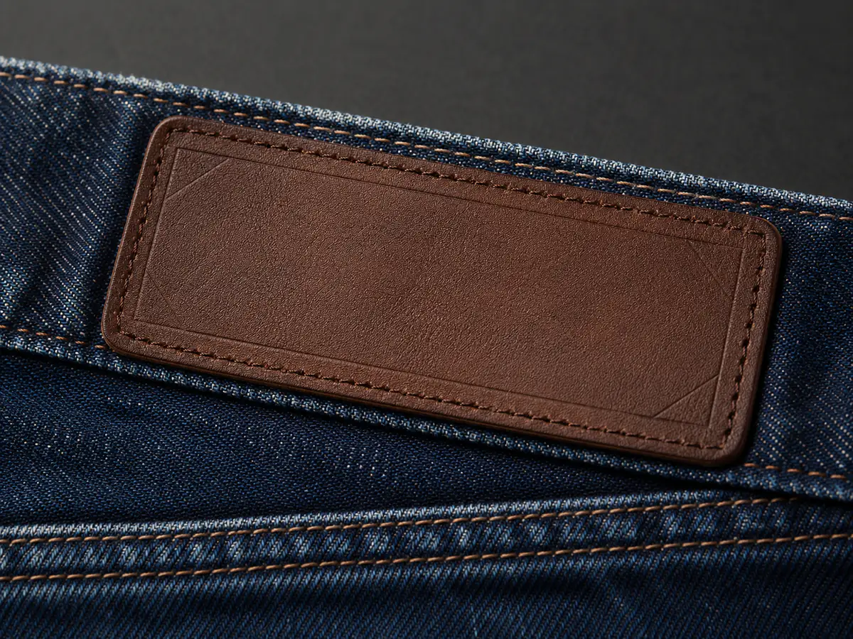 Leather Patch hardware and branding detail