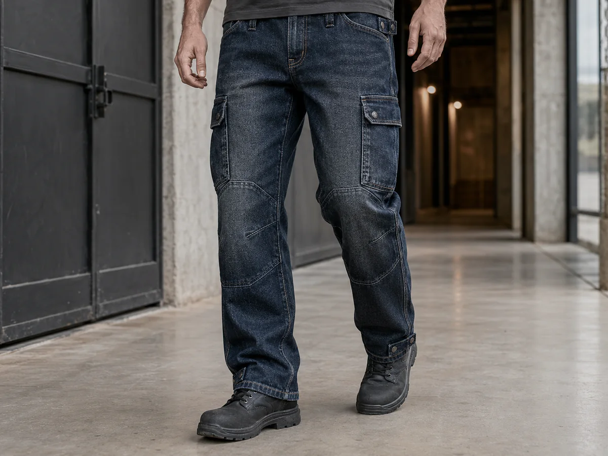 Denim Cargo / Utility Pants denim style