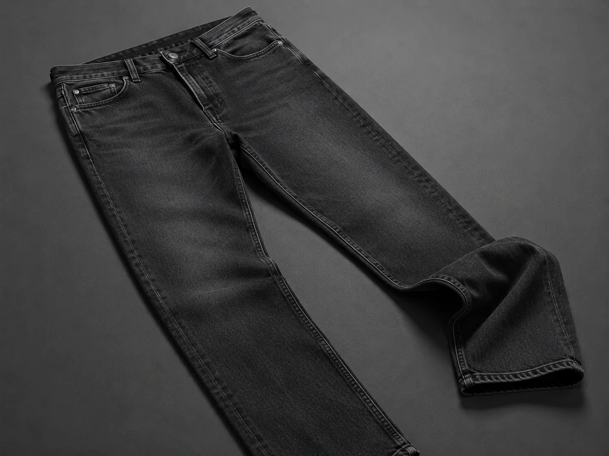 Black / Grey Wash Direction denim wash effect