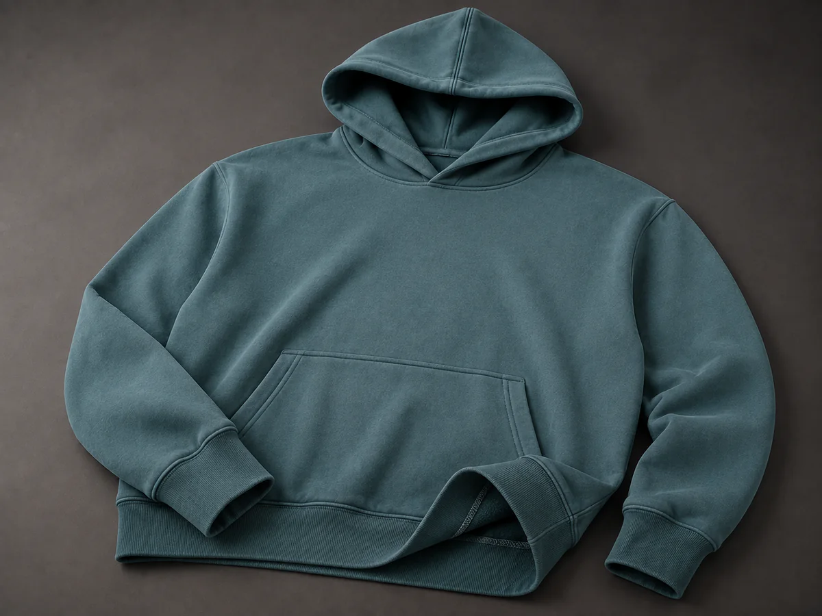 Garment-Dyed Direction hoodie colour and wash effect