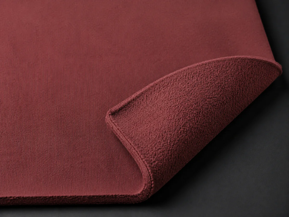 Heavyweight Cotton-Rich Fleece hoodie fabric close-up
