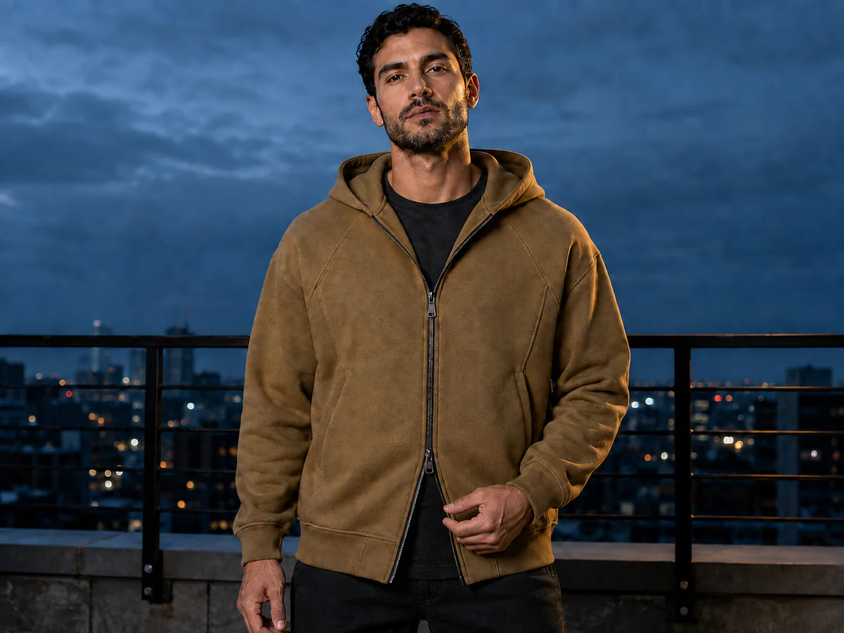 Two-Way Zip / Structured Zip Hoodie hoodie style reference
