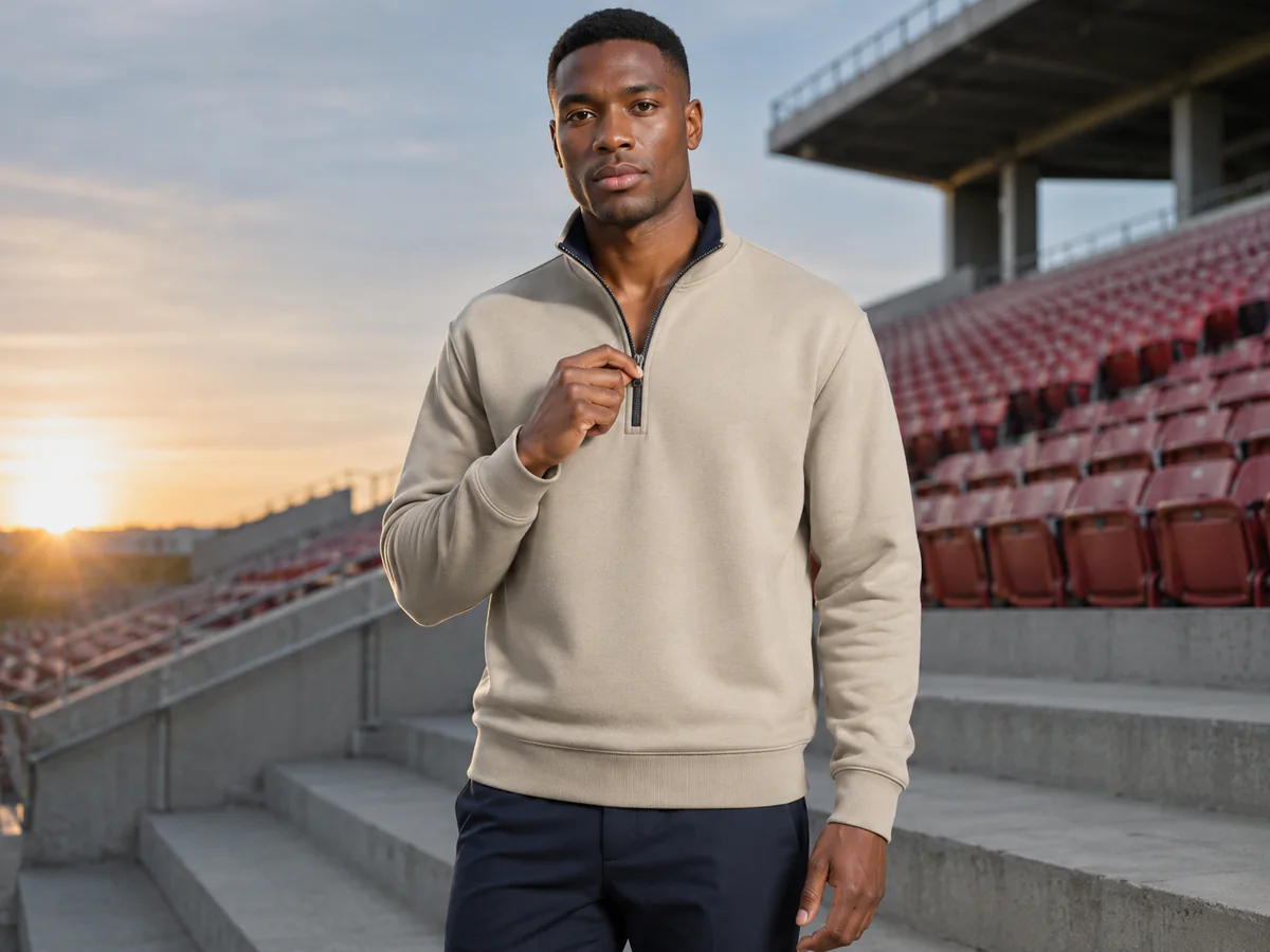 Quarter-Zip / Mock-Neck Sweatshirt hoodie style reference
