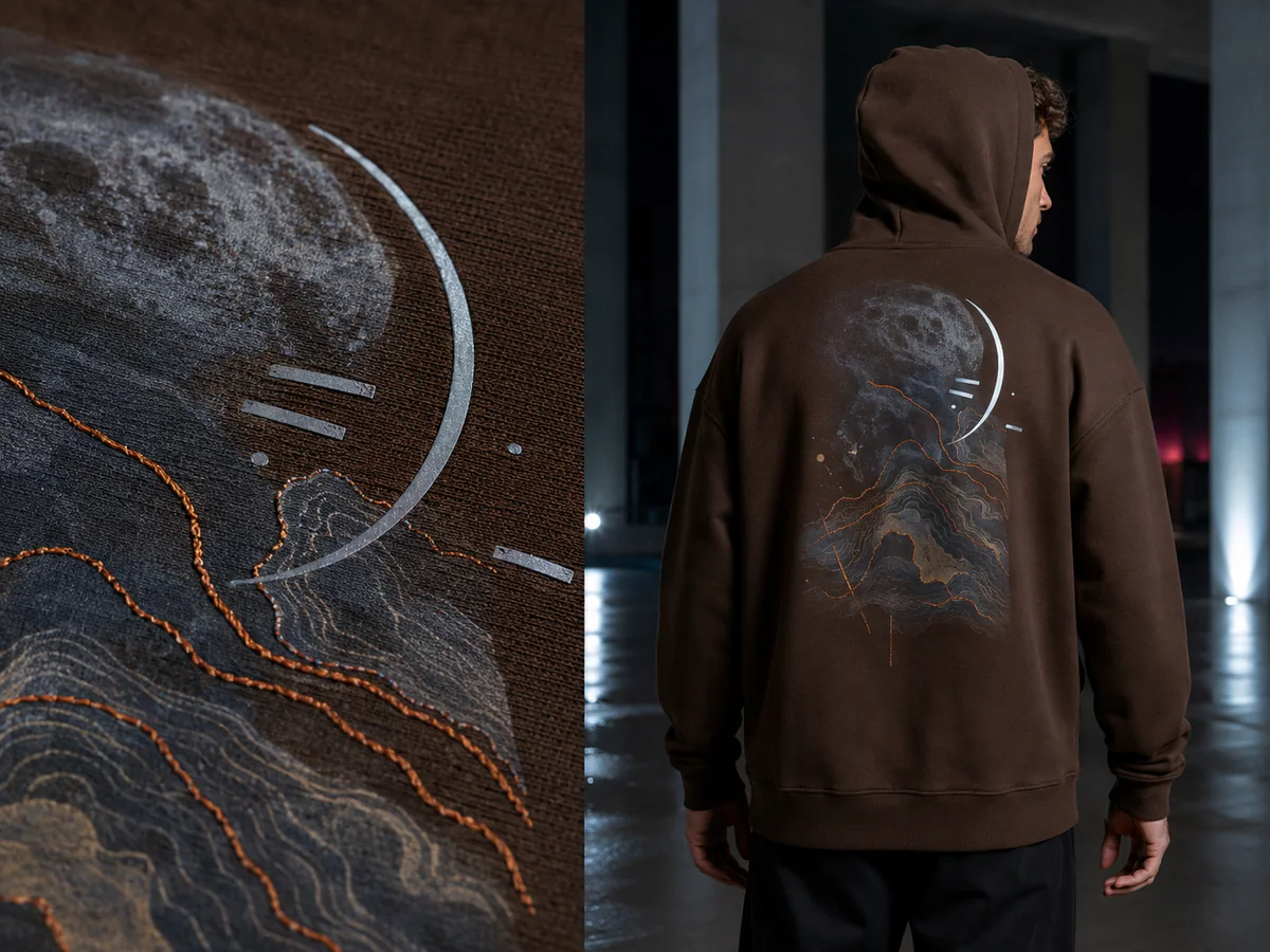 Mixed or Specialist Techniques applied on hoodie