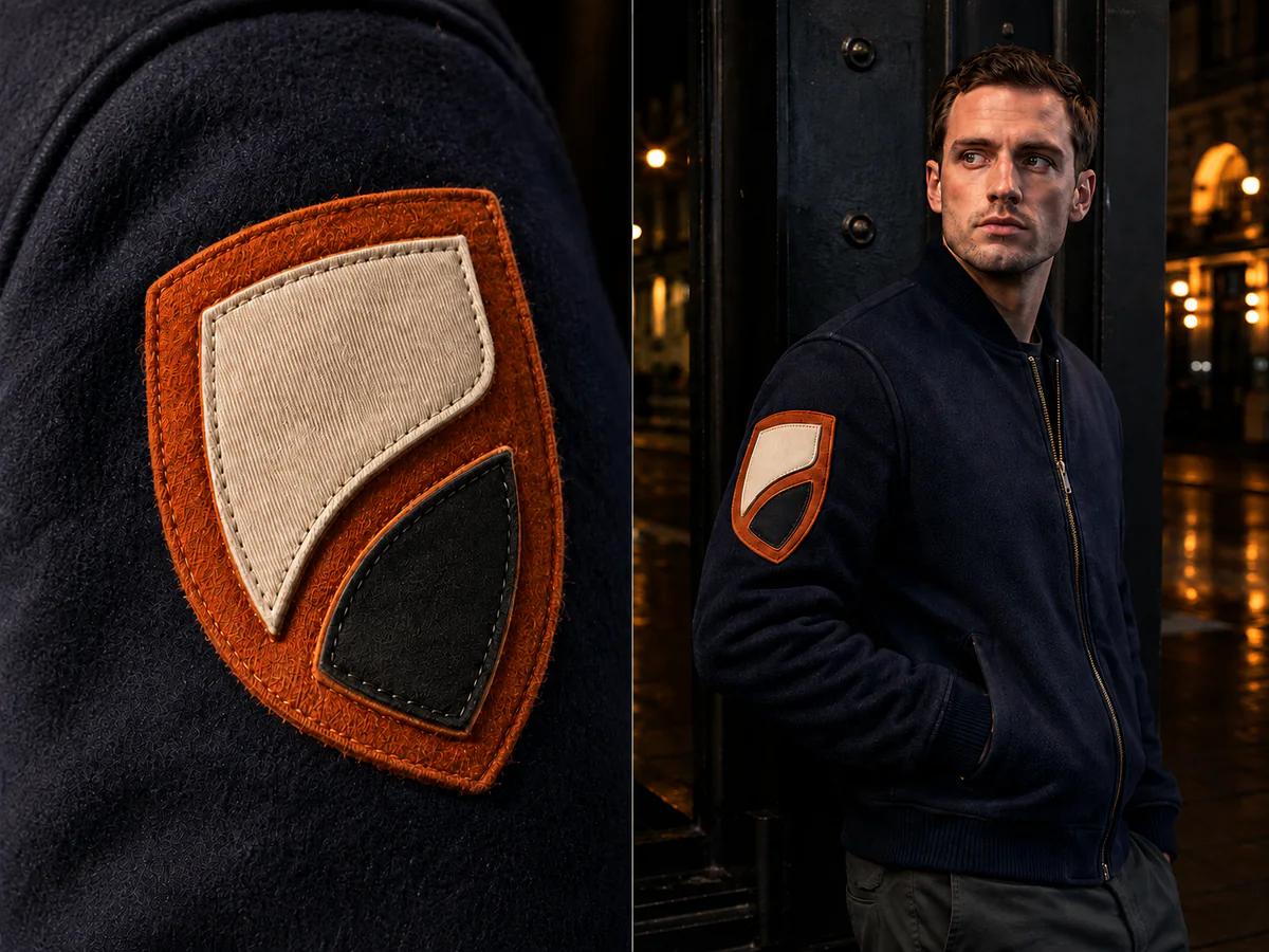 Appliqué / Patch applied to custom outerwear