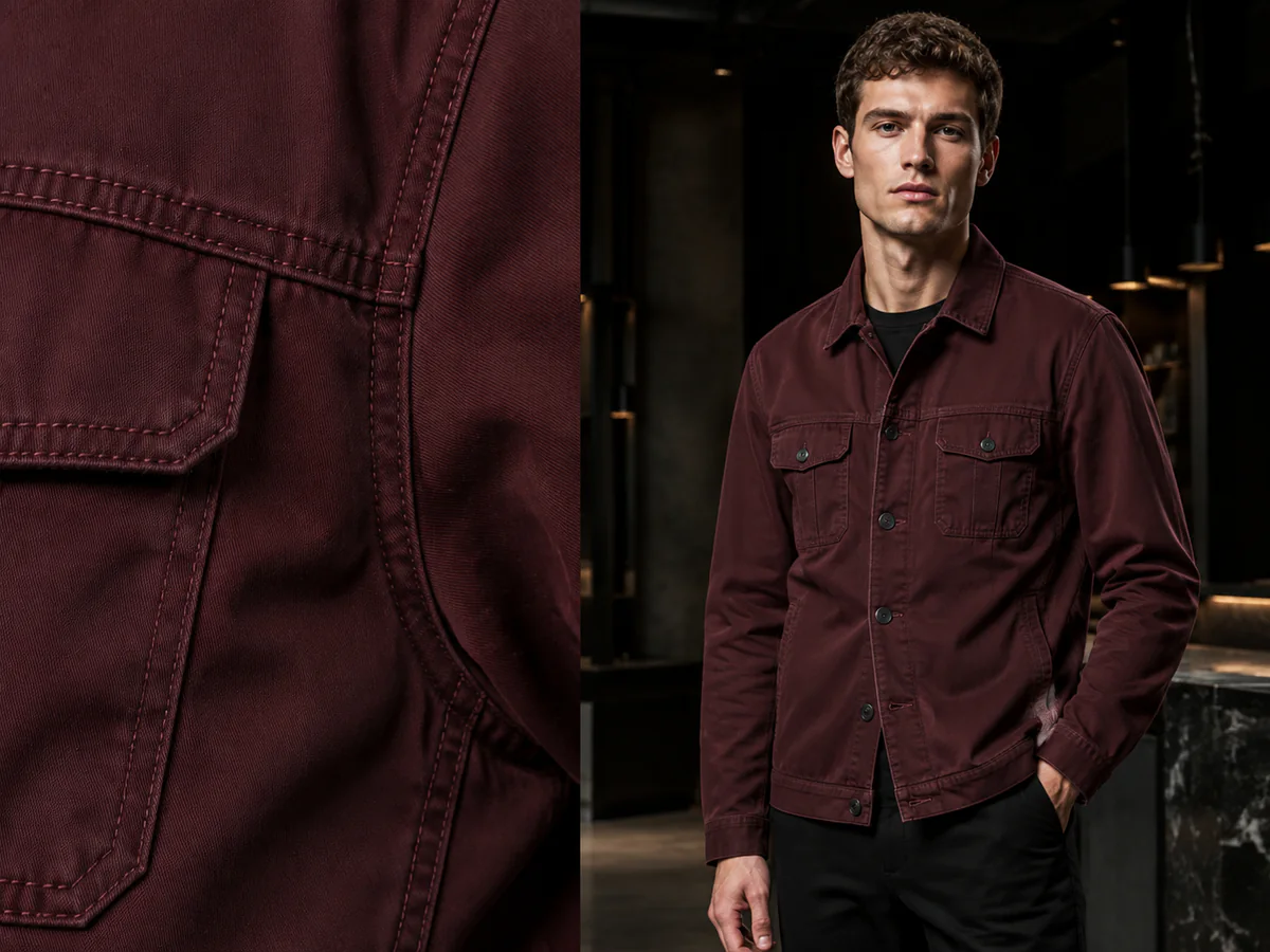 Garment Dye Direction applied to custom outerwear