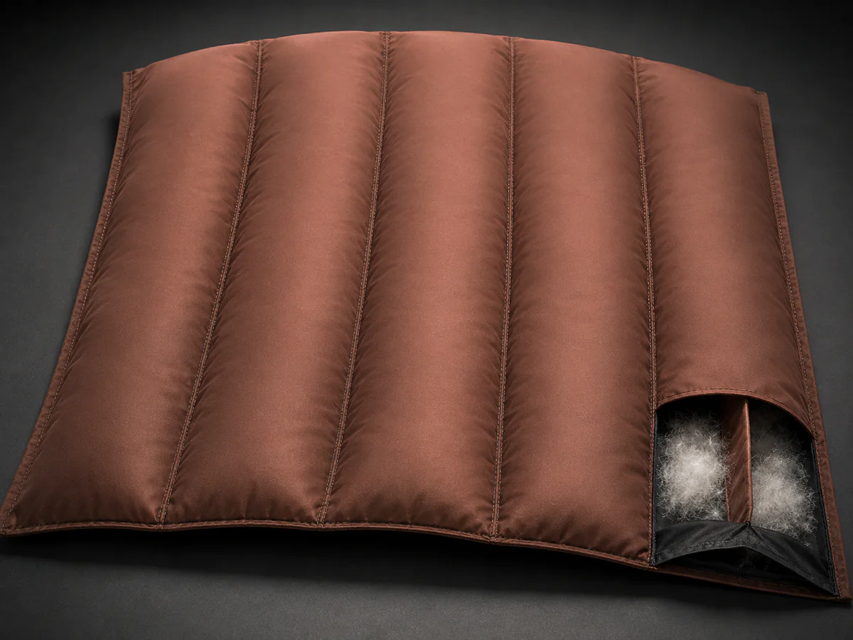Channel / Baffle Construction outerwear quilting and filling reference