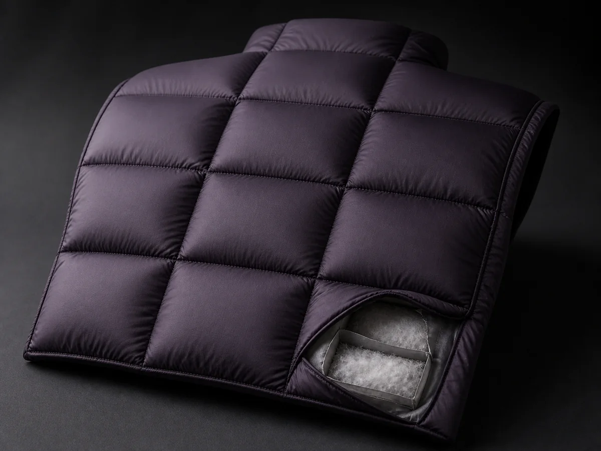 Migration and Cold-Spot Control outerwear quilting and filling reference