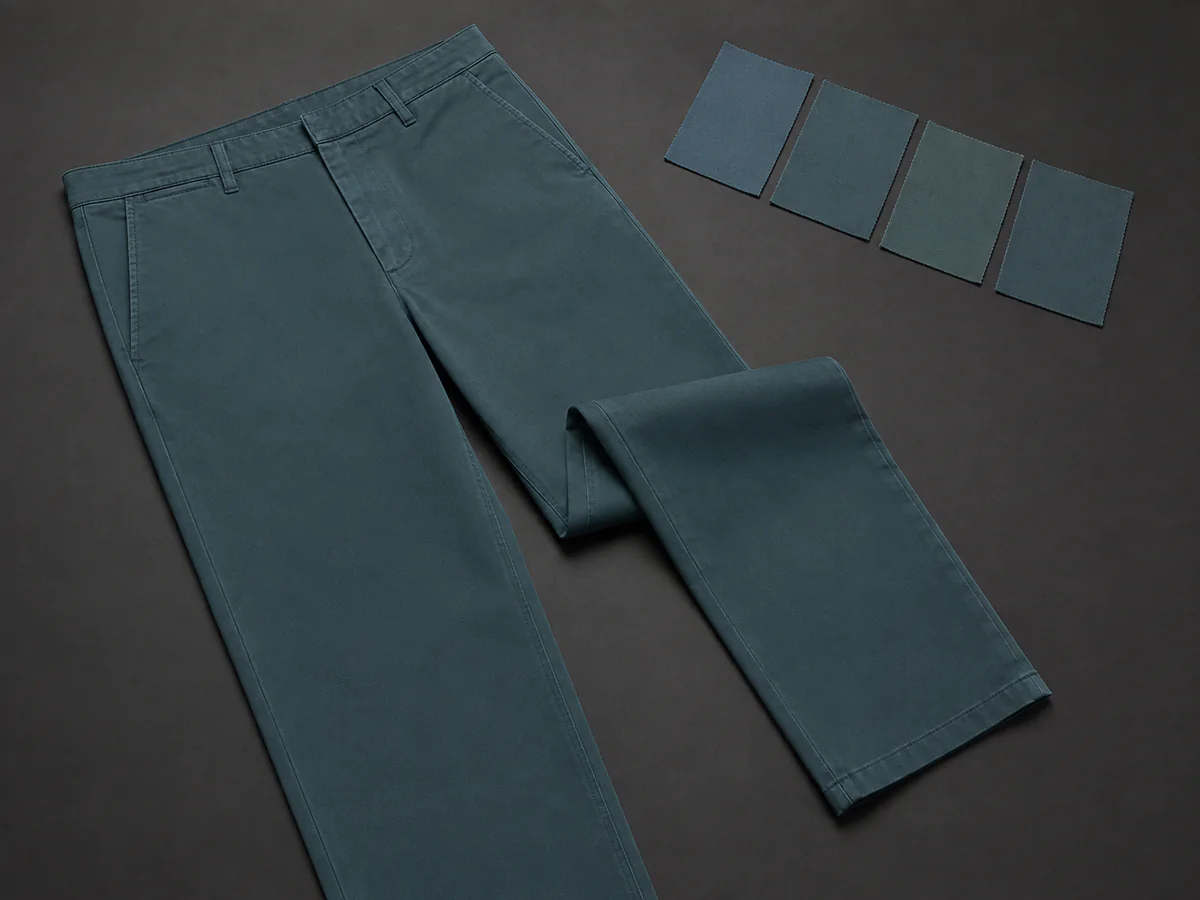 Custom Dyed Color pants color and wash effect