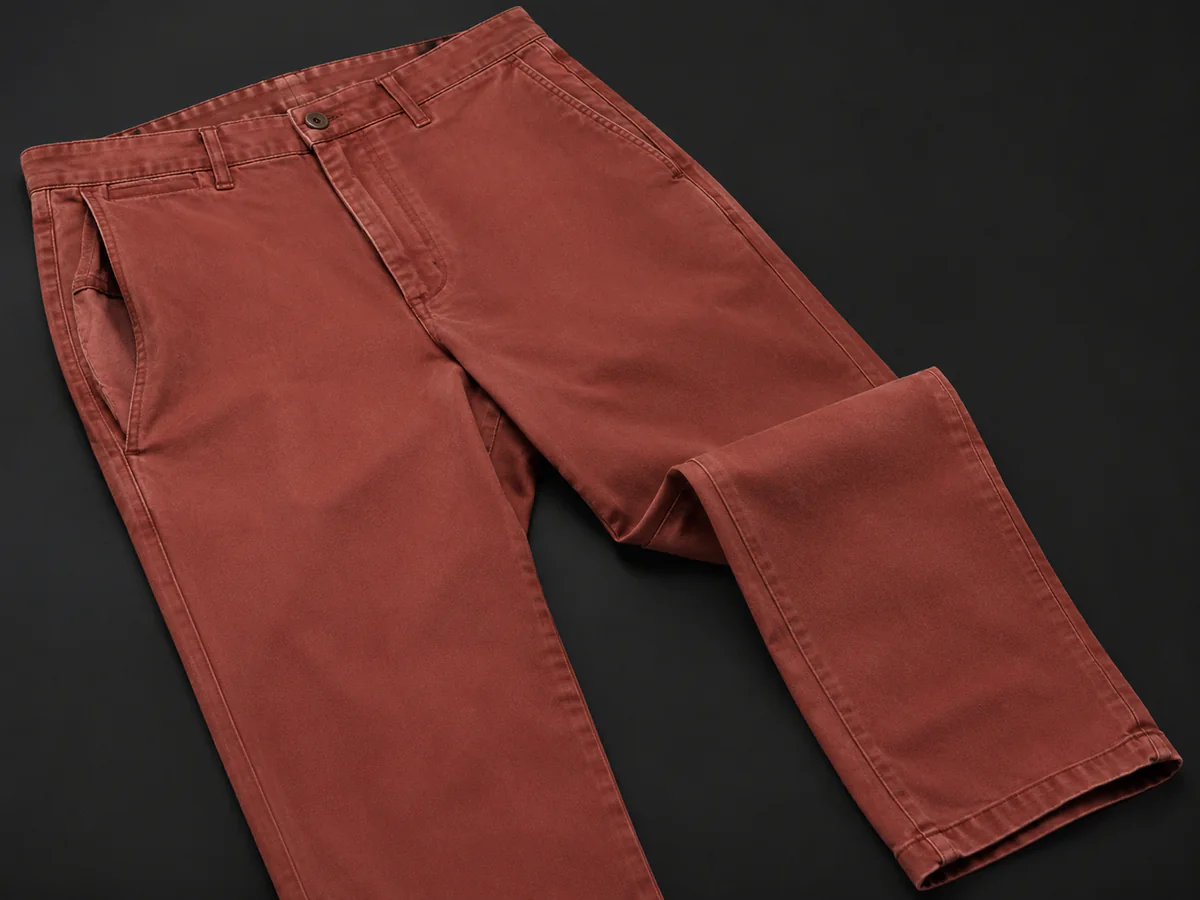 Garment Dye pants color and wash effect