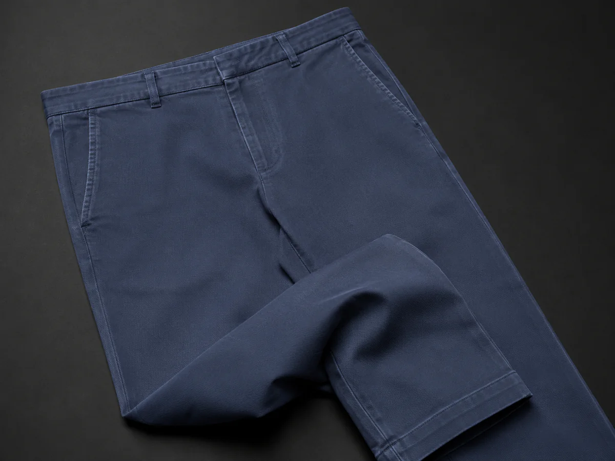 Enzyme Wash pants color and wash effect