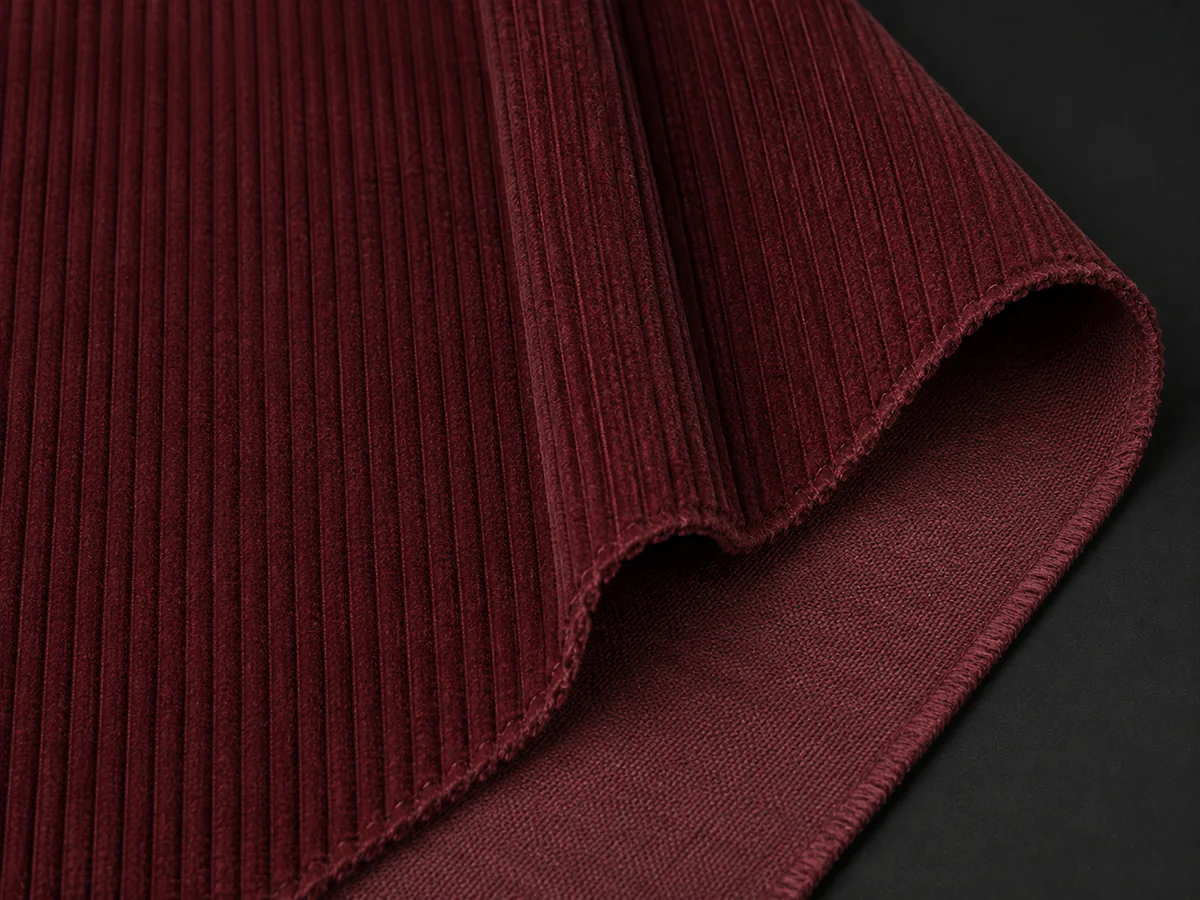 Corduroy fabric swatch for pants and shorts