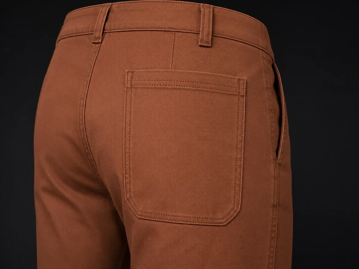 Patch Pocket pants pocket construction detail