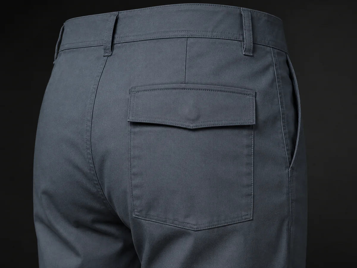 Flap Pocket pants pocket construction detail