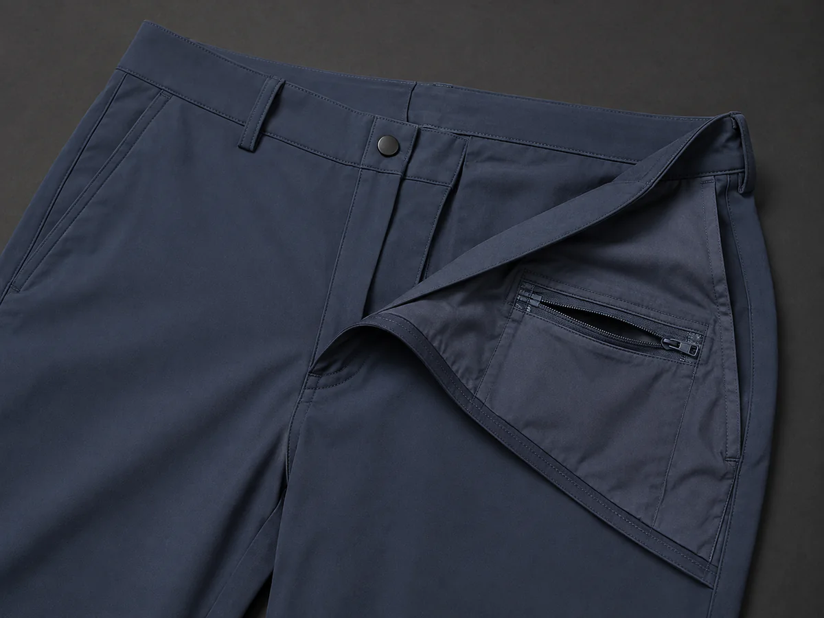 Hidden / Internal Pocket pants pocket construction detail
