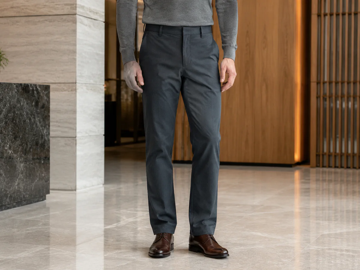 Straight-leg chino pants with clean construction