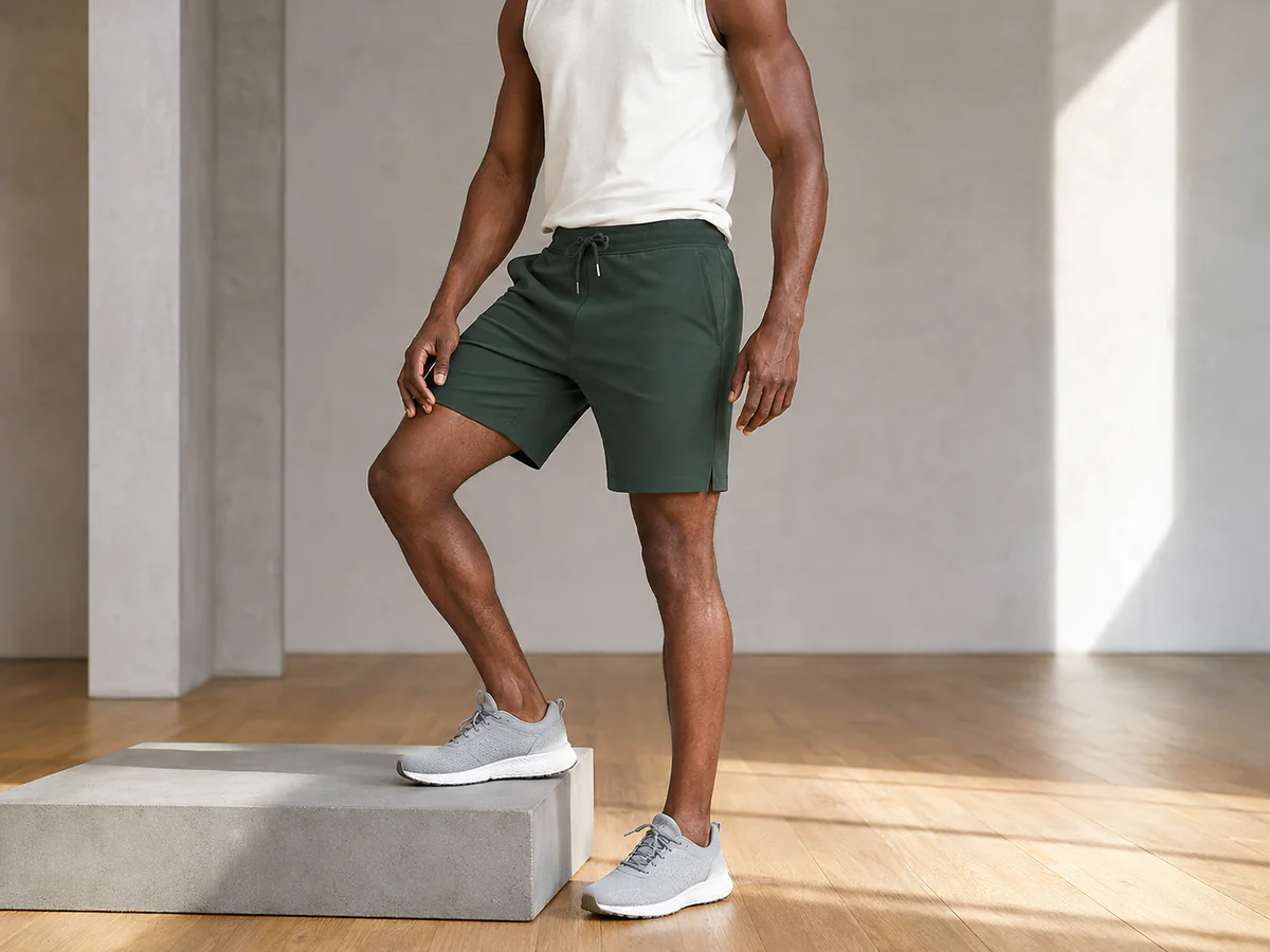 Casual shorts with elastic waist and clean construction