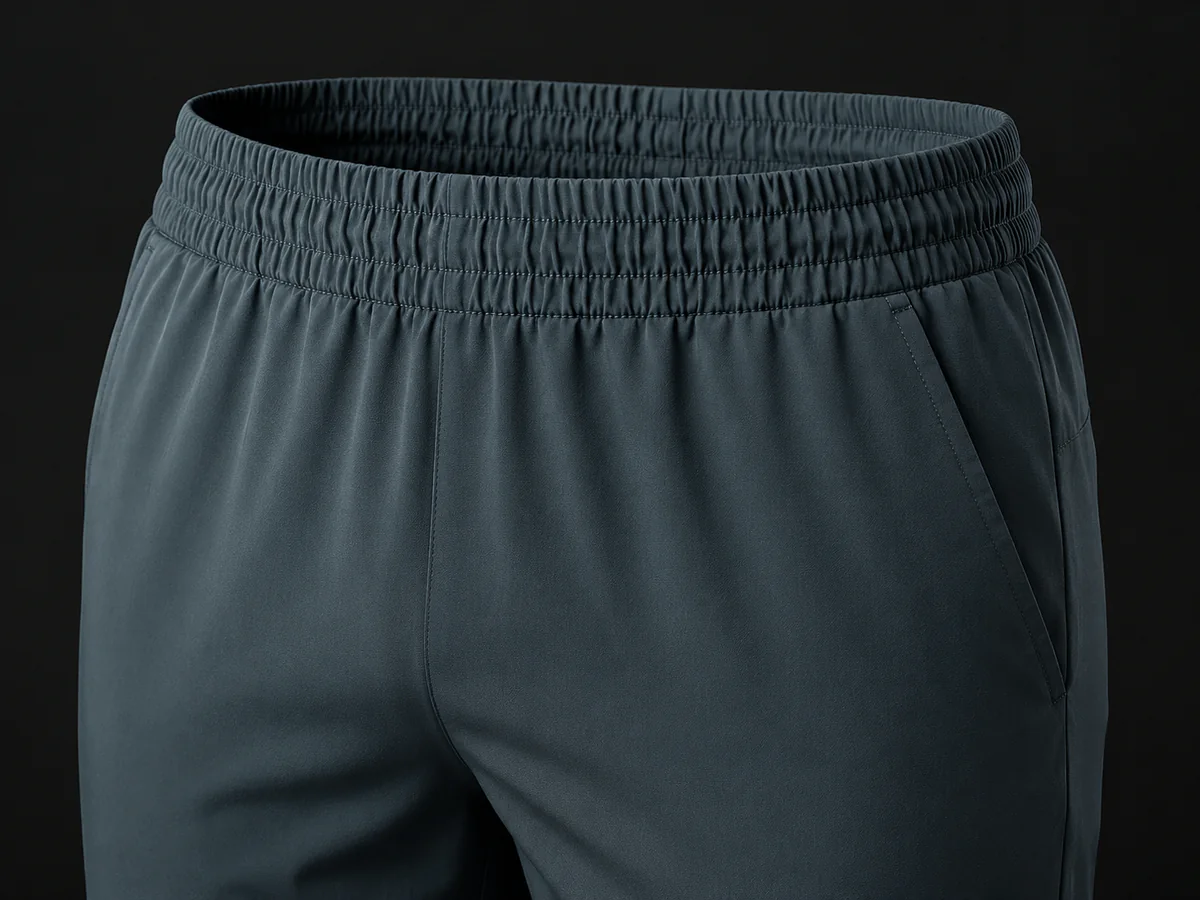 Full Elastic Waistband pants waistband construction detail
