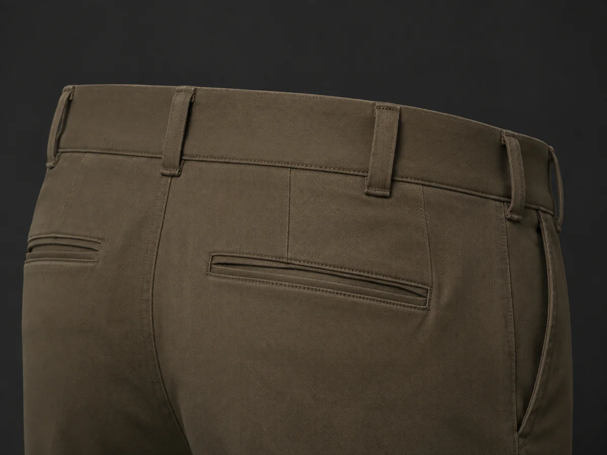 Belt Loops pants waistband construction detail